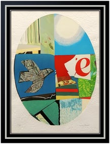 Max Papart Original Hand-Signed Embossed Aquatint Modern Framed Artwork