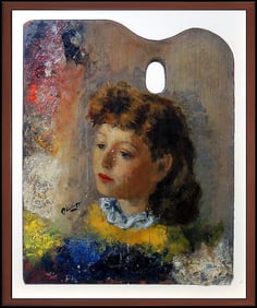Robert Philipp Original Portrait Oil Painting Signed Framed Board