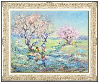 Clifford Silsby Original Landscape Oil Painting Signed Framed Canvas