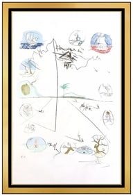 Salvador Dali 12 Tribes Of Israel Frontispiece Original Signed Drypoint Etching Framed