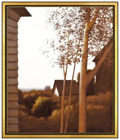 Robert Kipniss Original Tree House Landscape Oil Painting Signed Framed Canvas