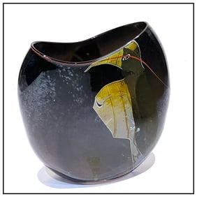 William Morris Original Hand-Blown Glass Shard Vessel Vase Signed Abstract Art