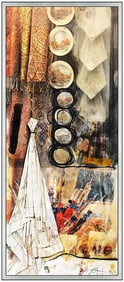 Darryl Pottorf Large Original Mixed Media Painting Signed Framed Board