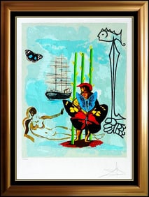 Salvador Dali Dream Of Freedom Original Hand-Signed Color Lithograph Nude Art