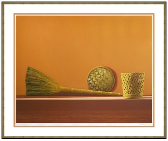 Stephen Lorber Large Original Hand-Signed Etching Aquatint Still Life Framed Art