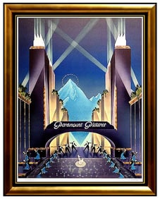 Robert Hoppe Original Paramount Pictures Screenprint Signed Movie Art Framed