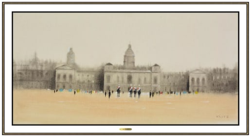 Anthony Robert Klitz Original London Cityscape Oil Painting Signed Framed Canvas