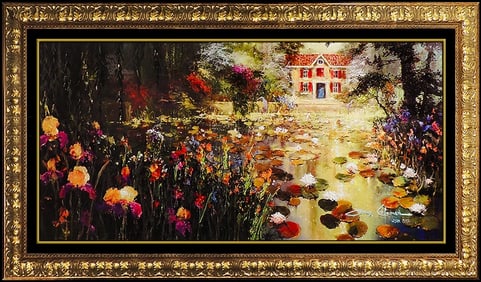 James Coleman Large Original Hand-Embellished Giclee Landscape Disney Canvas