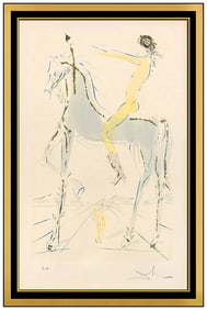 Salvador Dali I Have Compared Thee Original Hand-Signed Etching Gold Dust Framed
