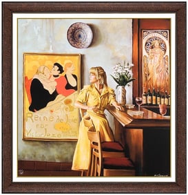 Harry Mccormick Chelsea Lion Original Giclee Signed Modern Framed Canvas