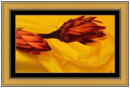Judith Goldsmith Original Still Life Oil Painting Signed Framed Canvas