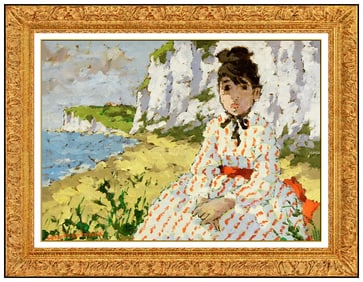 Suzanne Eisendieck Original Female Portrait Landscape Oil Painting Signed Framed Canvas