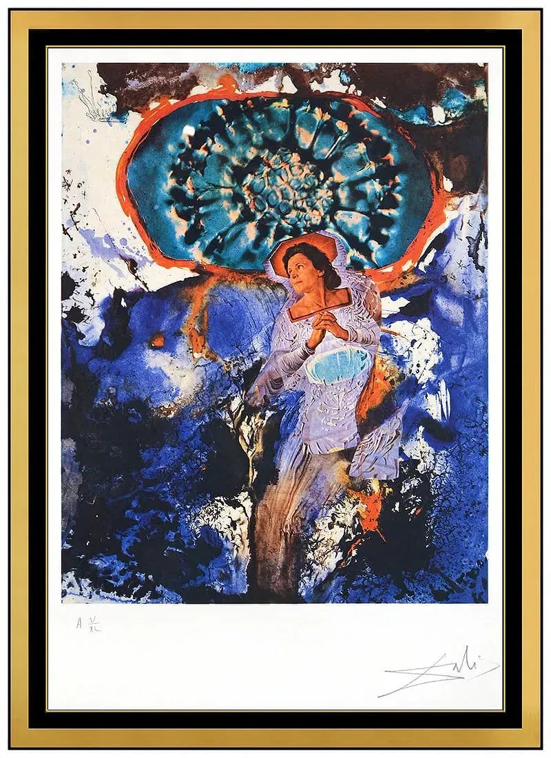 Salvador Dali Original Figure Etching Photolithography Signed Framed Art