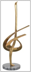 Bob Bennett Original Full-Round Ballerina Dance Bronze Sculpture Signed Art