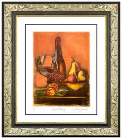 Scott Jacobs Perfect Pairing Original Mixed Media Still Life Signed Framed Art