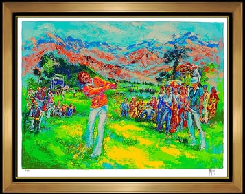 Mark King Doc Severinsen Original Hand-Signed Large Golf Serigraph Artwork Framed