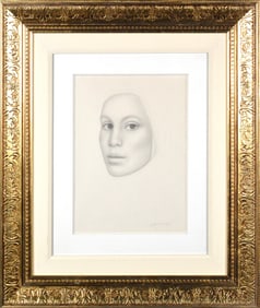 Gustavo Montoya Original Mexican Graphite Drawing Signed Framed Artwork