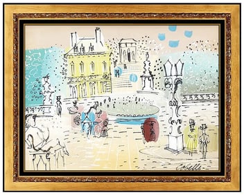Charles Cobelle Original French Cityscape Oil Painting Signed Framed Canvas