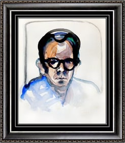 Noel Rockmore Original Caricature Portrait Watercolor Painting Hand-Signed Framed Art