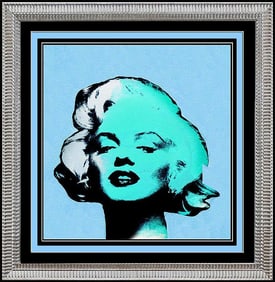 Steve Kaufman Original Marilyn Monroe Blonde Nude Oil Painting Signed Framed Canvas