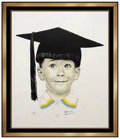 Norman Rockwell The Big Day Original Hand-Signed Color Illustration Lithograph Framed