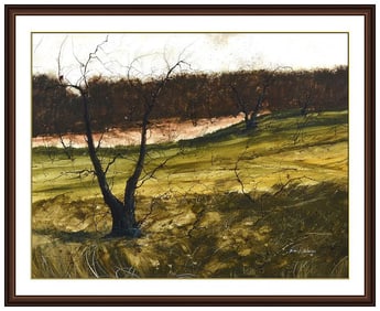 Thomas Dedecker Original Landscape Oil Painting Signed Framed Board
