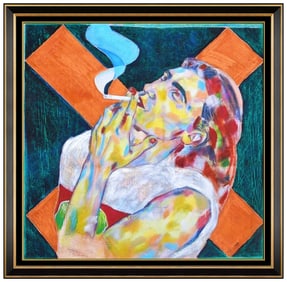 Marco Grassi Grama Original Female Portrait Pastel Painting Signed Framed Art