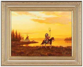Gary Kapp Original Western Landscape Oil Painting Signed Framed Canvas