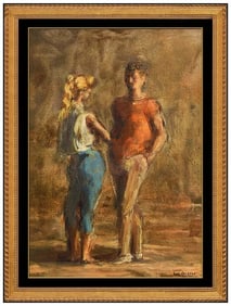 Lee Jackson Original Dancer Figurative Oil Painting Signed Framed Board