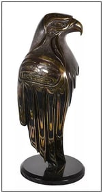 Arlene Jo Mickelson Original Eagle Spirit Brothers Bronze Sculpture Signed Art