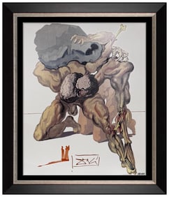 Salvador Dali Divine Comedy Original Signed Glazed Ceramic Nude Portrait Surrealism