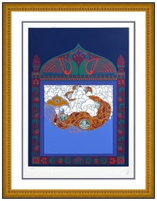 Erte A Fairy Tale Original Hand-Signed Color Serigraph Art Deco Fashion Framed Art