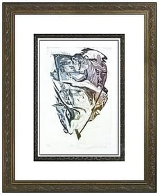 Alfred Gockel Mephisto Original Hand-Signed Etching Aquatint Figures Animal Framed Art