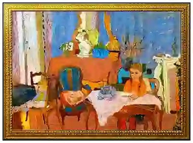 Robert Mendoze Large Original Child Portrait Oil Painting Signed Framed Canvas