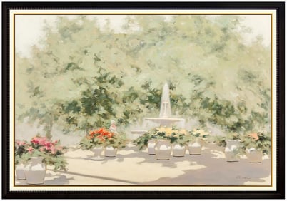 Andre Gisson Original Large Floral Oil Painting Signed Framed Authentic Canvas