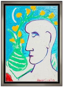 Tony Curtis Large Original Modern Portrait Oil Painting Signed Framed Canvas