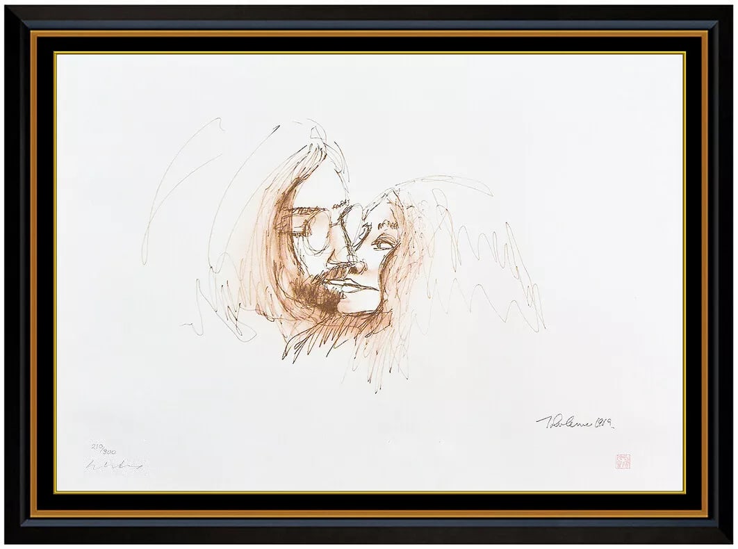 John Lennon You Are Here Original Signed Color Serigraph Yoko Ono Beatles Bag 1 Artwork