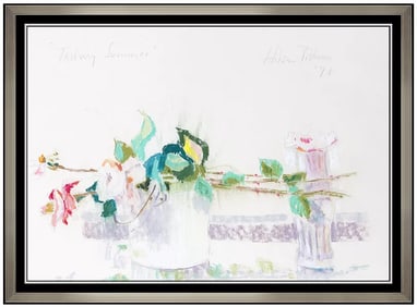 Hobson Pittman Original Floral Still Life Pastel Painting Signed Framed Oil Artwork