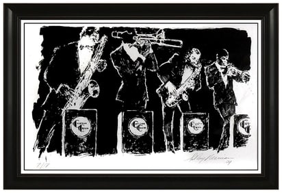 Leroy Neiman Jazz Suite Large Original Signed Color Serigraph Rare Framed Art