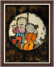 Graciela Rodo Boulanger Sonate Pour Deux Original Signed Color Lithograph Music Art