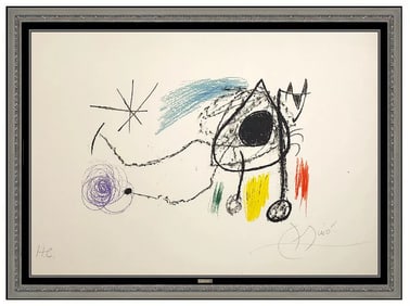 Joan Miro Sobreteixims Escultures Original Hand-Signed Color Lithograph Abstract Artwork