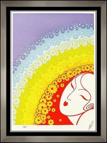 Erte Rainbow In Blossom Original Hand-Signed Color Serigraph Art Deco Set Design