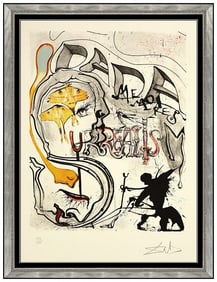 Salvador Dali Angel Of Dada Original Hand-Signed Etching Surrealism Framed Art