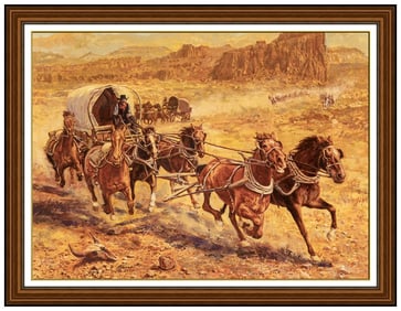 Don Stivers Original Western Horse Oil Painting Signed Framed Canvas