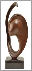 Georges Charpentier Original Female Figurative Full-Round Bronze Sculpture Signed Art