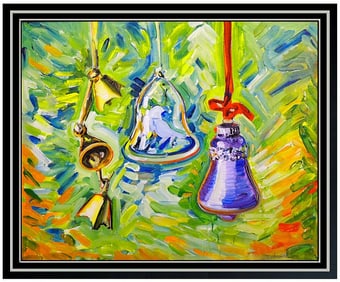 Tom Christopher Large Original Modern Acrylic Painting Signed Framed Canvas