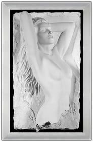 Bill Mack Splendor Original Bonded Sand Nude Relief Sculpture Signed Framed Art