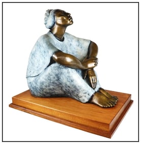 Shirley Thomson Smith Original Bronze Sculpture Figurative Female Signed Artwork