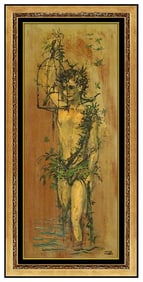 John Morris Original Oil Painting on Board Signed Boy Portrait Framed Artwork