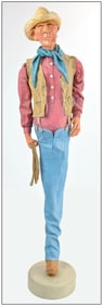 Ray Kobald Original Hand Painted Resin Sculpture Signed Cowboy Portrait Western